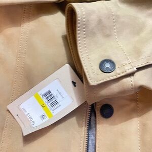 Levi’s vintage faux cow suede trucker jacket.